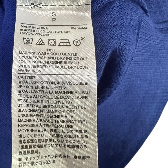 Banana Republic Cobalt Blue Long Sleeve Lightweight Sweater Size Small - Picture 4 of 6